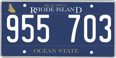 RI license plate 955703