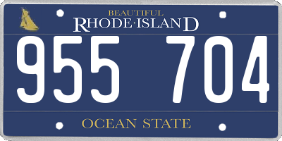 RI license plate 955704