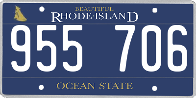 RI license plate 955706
