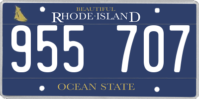 RI license plate 955707