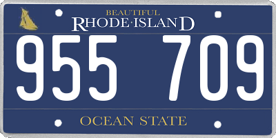 RI license plate 955709