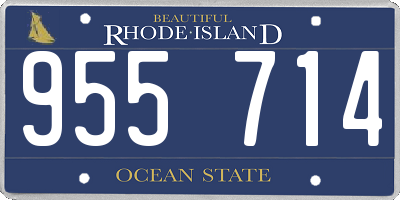 RI license plate 955714