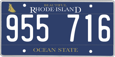 RI license plate 955716