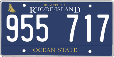 RI license plate 955717
