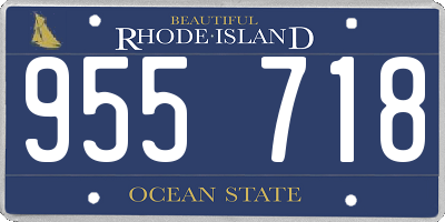 RI license plate 955718