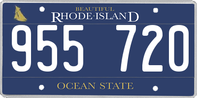 RI license plate 955720