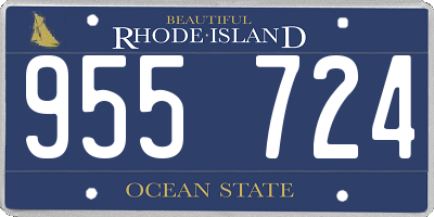 RI license plate 955724