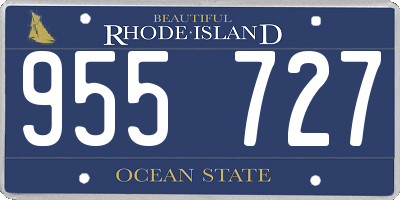 RI license plate 955727
