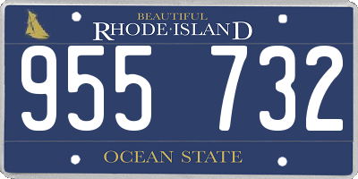 RI license plate 955732