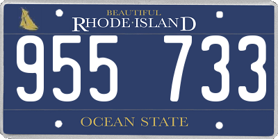 RI license plate 955733