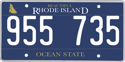 RI license plate 955735