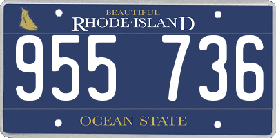 RI license plate 955736