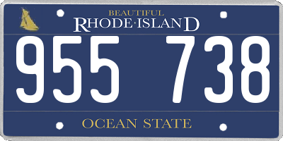 RI license plate 955738