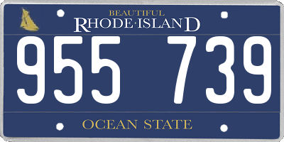 RI license plate 955739