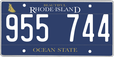 RI license plate 955744