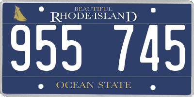 RI license plate 955745