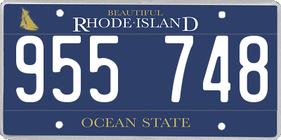 RI license plate 955748