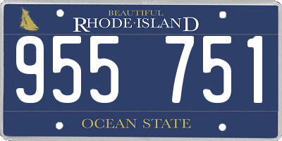 RI license plate 955751