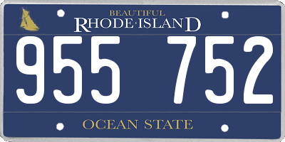 RI license plate 955752