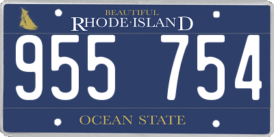 RI license plate 955754