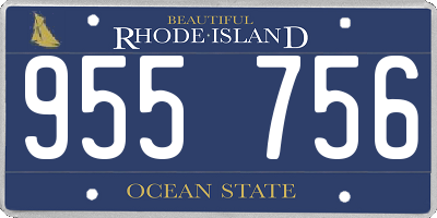 RI license plate 955756
