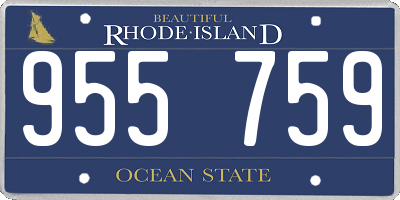 RI license plate 955759