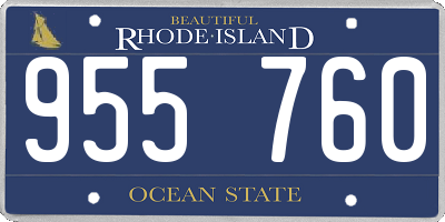 RI license plate 955760