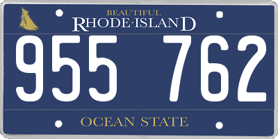 RI license plate 955762
