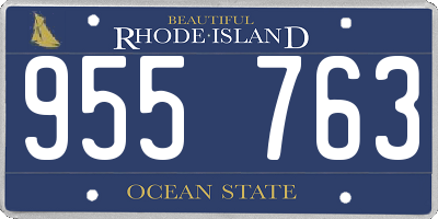 RI license plate 955763