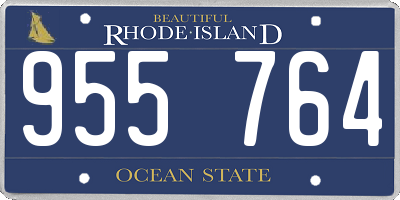 RI license plate 955764