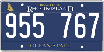 RI license plate 955767