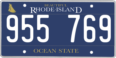 RI license plate 955769
