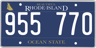 RI license plate 955770