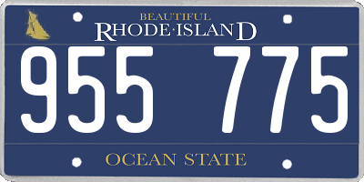RI license plate 955775