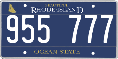RI license plate 955777