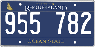 RI license plate 955782