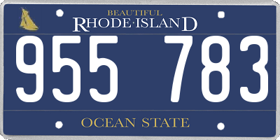 RI license plate 955783