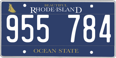 RI license plate 955784