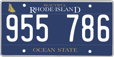 RI license plate 955786