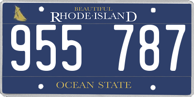 RI license plate 955787