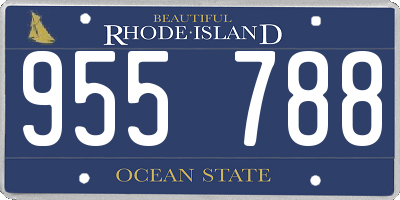RI license plate 955788