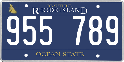 RI license plate 955789
