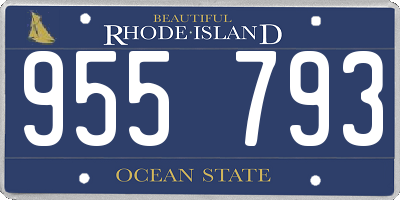 RI license plate 955793