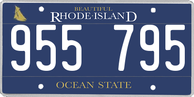 RI license plate 955795