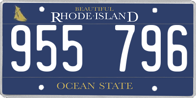RI license plate 955796