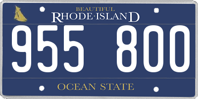 RI license plate 955800