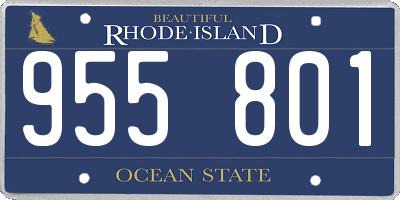 RI license plate 955801