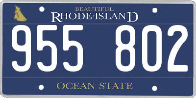 RI license plate 955802