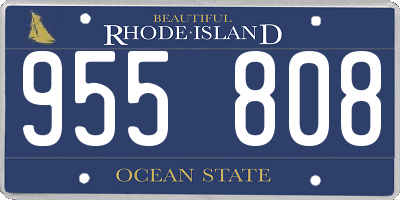 RI license plate 955808