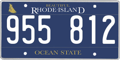 RI license plate 955812